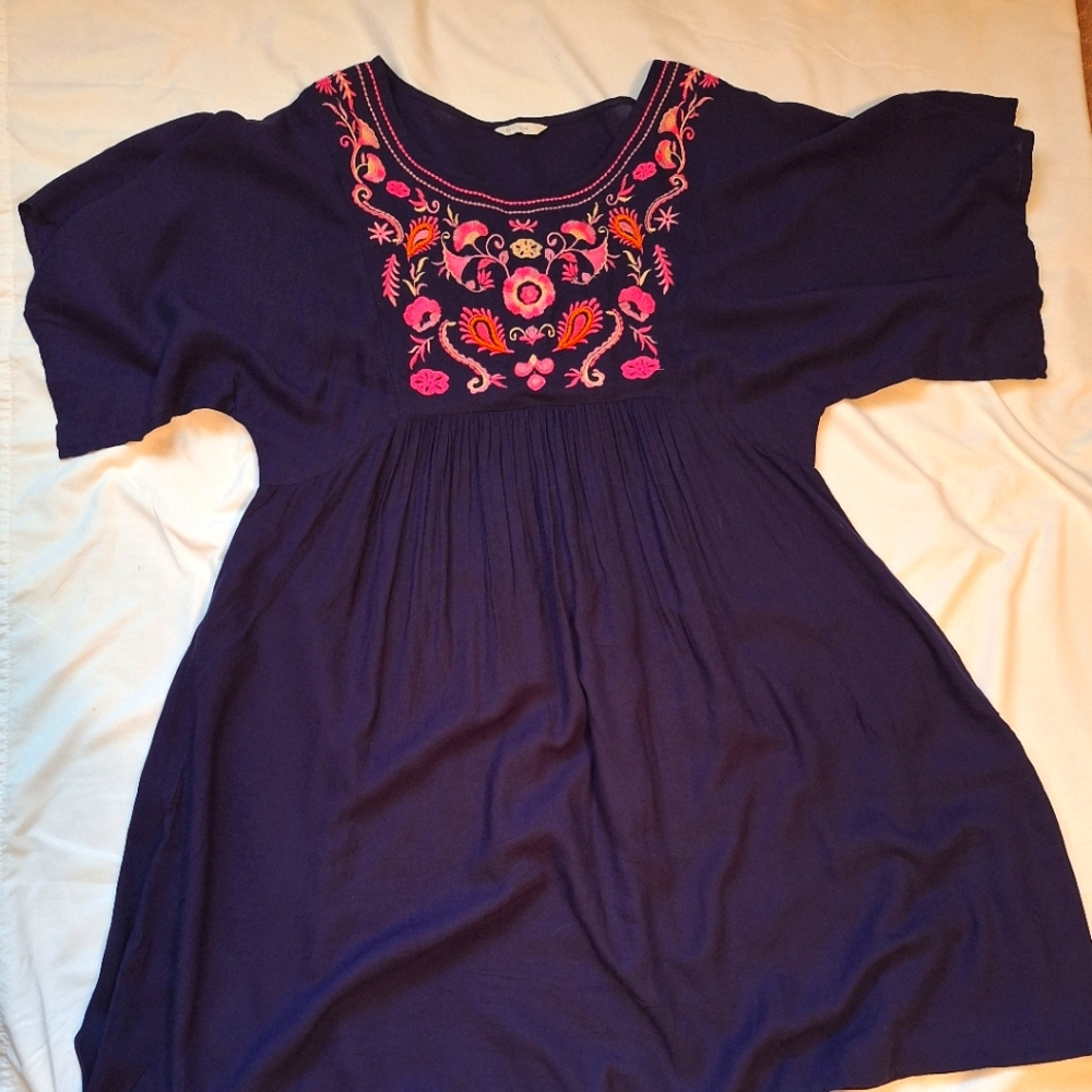 Final Price*C'EST. 1946 Navy Blue Women's Dress Size M Pit To Pit 20" Length 35"